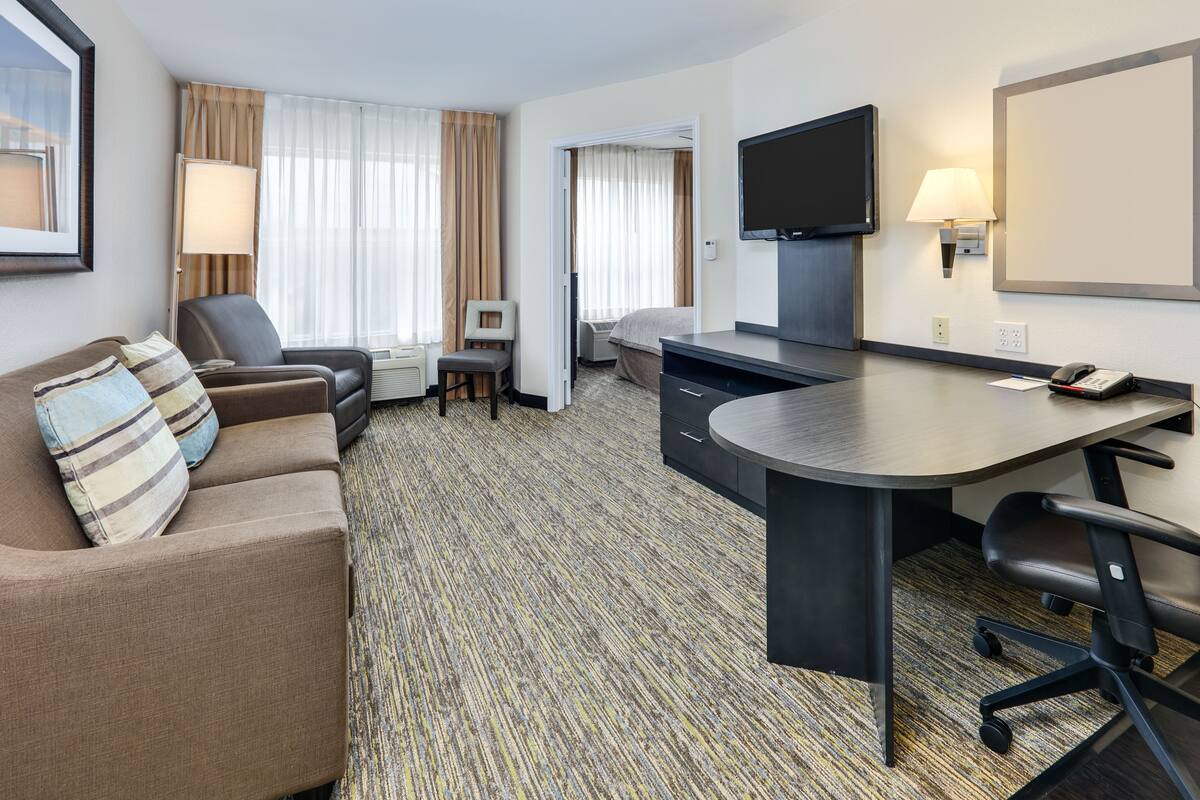 in-room safe, desk, blackout curtains, iron/ironing board