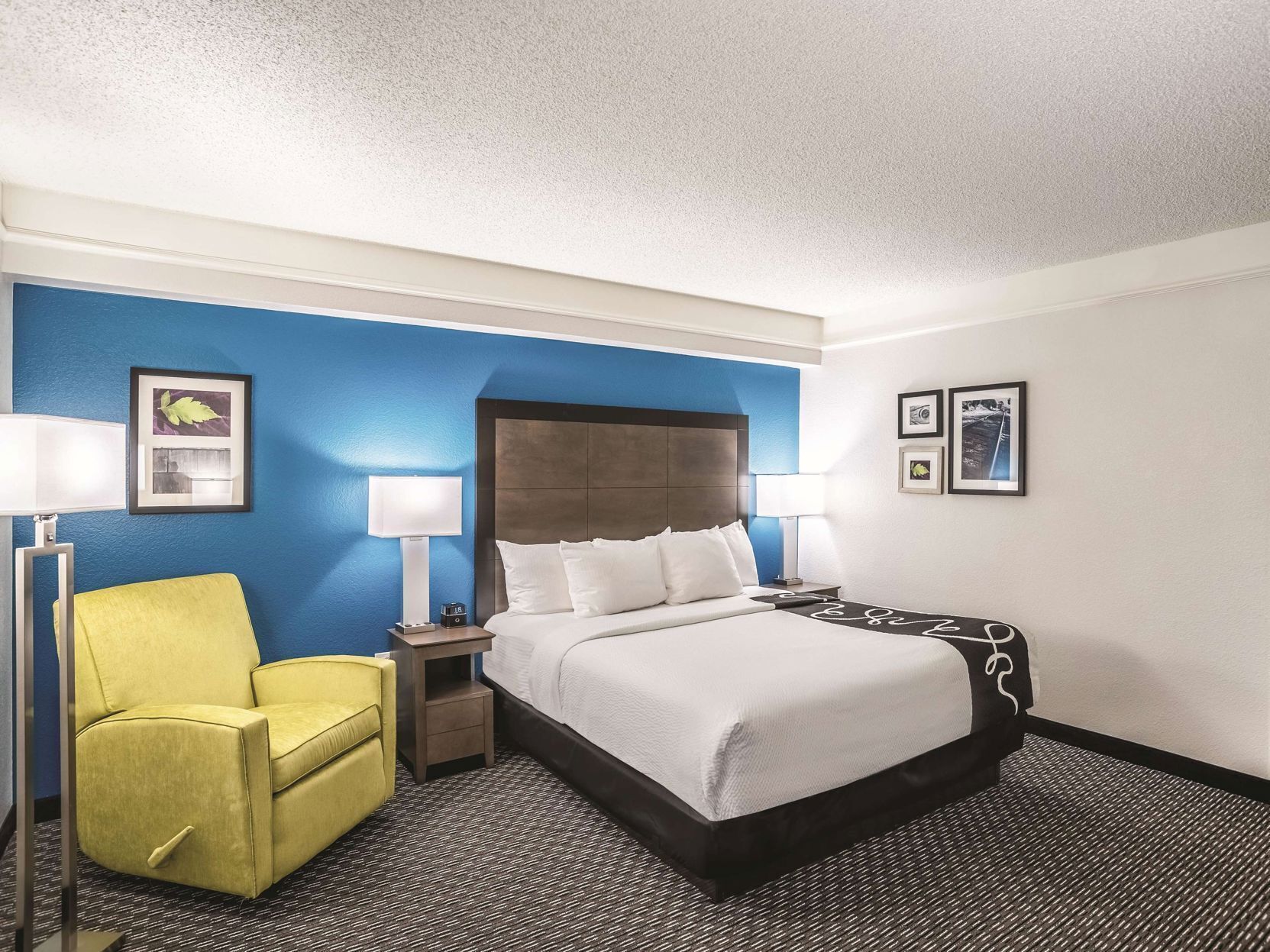 Premium bedding, desk, blackout drapes, iron/ironing board