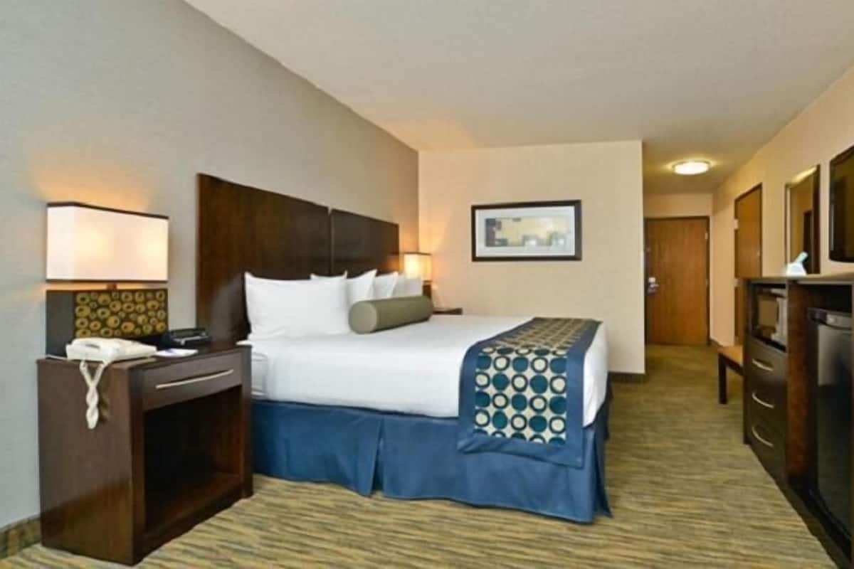 Ropa de cama hipoalergénica, camas con pillow-top y escritorio