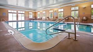 An indoor swimming pool with clear water, multiple lanes, and a no diving sign. - Best Western Plus Coldwater Hotel (Coldwater)