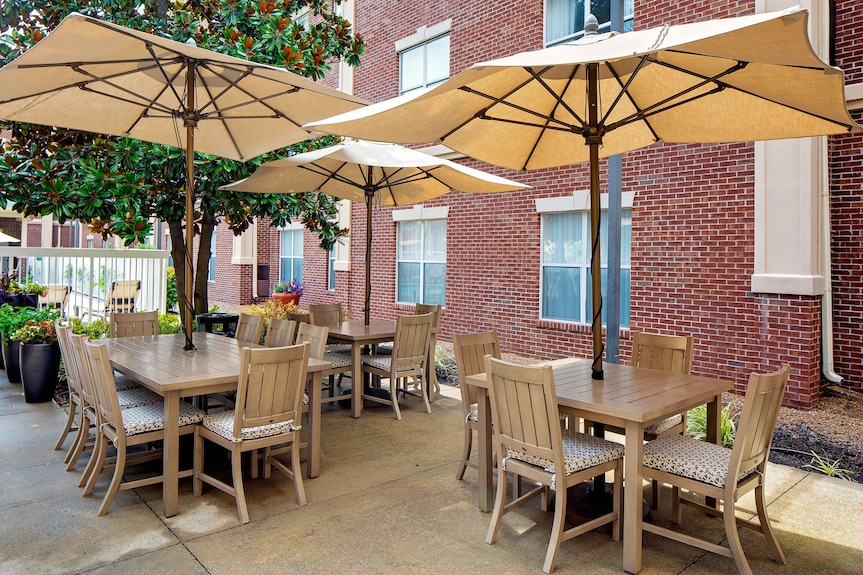 brentwood patio umbrellas Outdoor Powder-Coated Aluminum 4-Piece Set Luv Modern Put the finishing touch on your patio oasis with this 9 Homewood Suites by Hilton Nashville-Brentwood