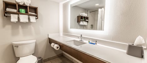 Free toiletries, hair dryer, towels