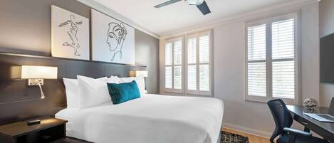 In-room safe, desk, laptop workspace, iron/ironing board