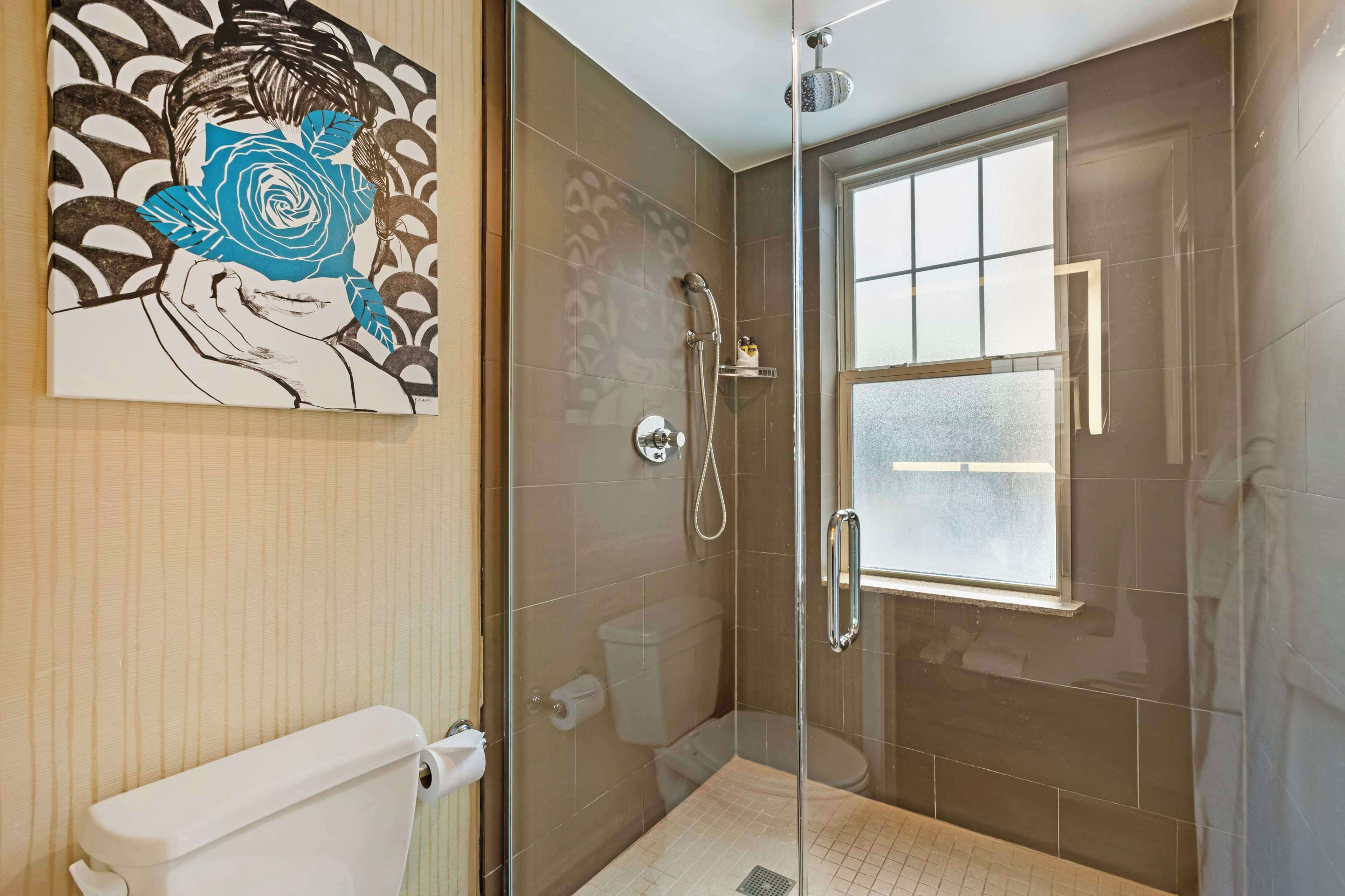 free toiletries, hair dryer, towels, soap