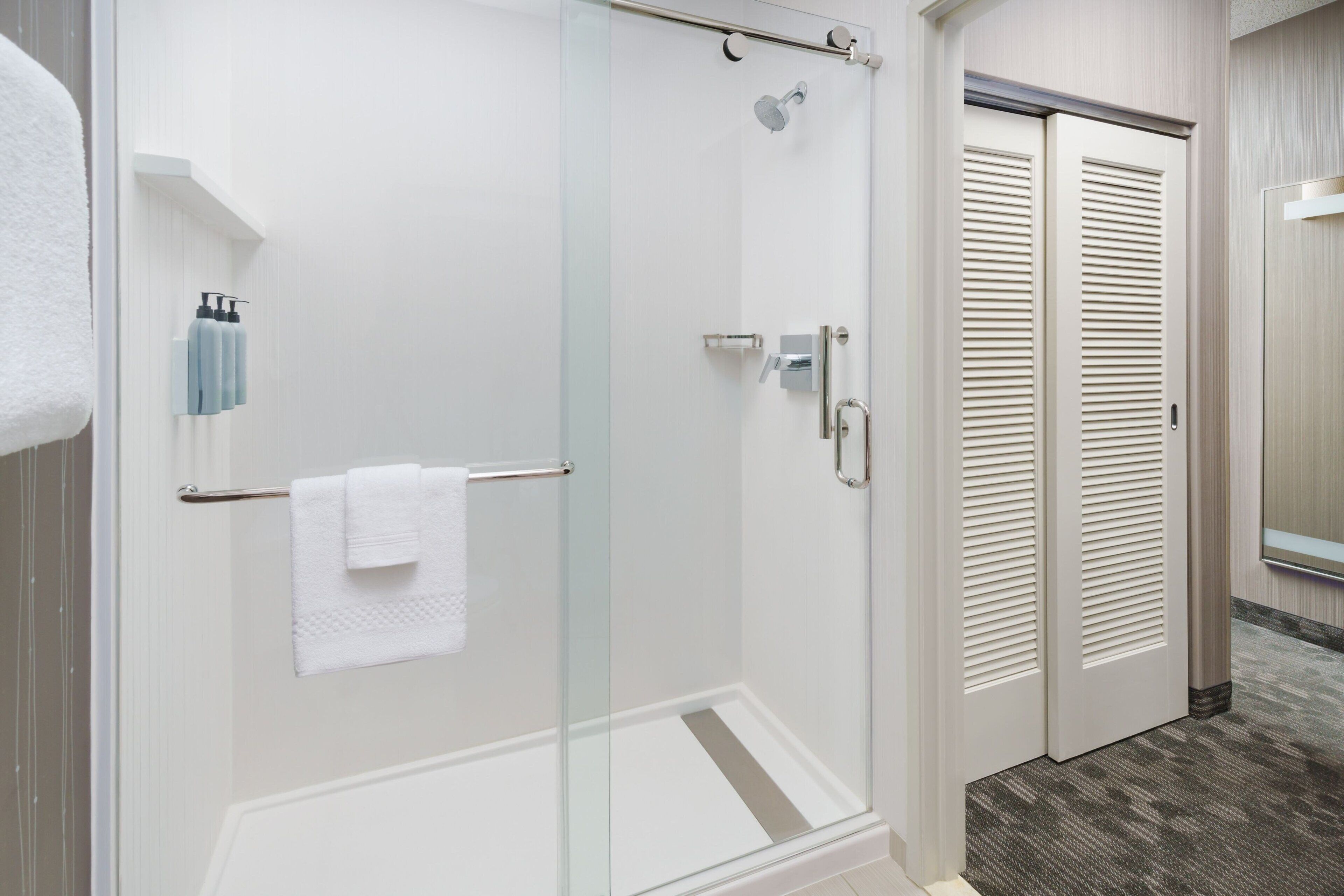 free toiletries, hair dryer, towels, soap