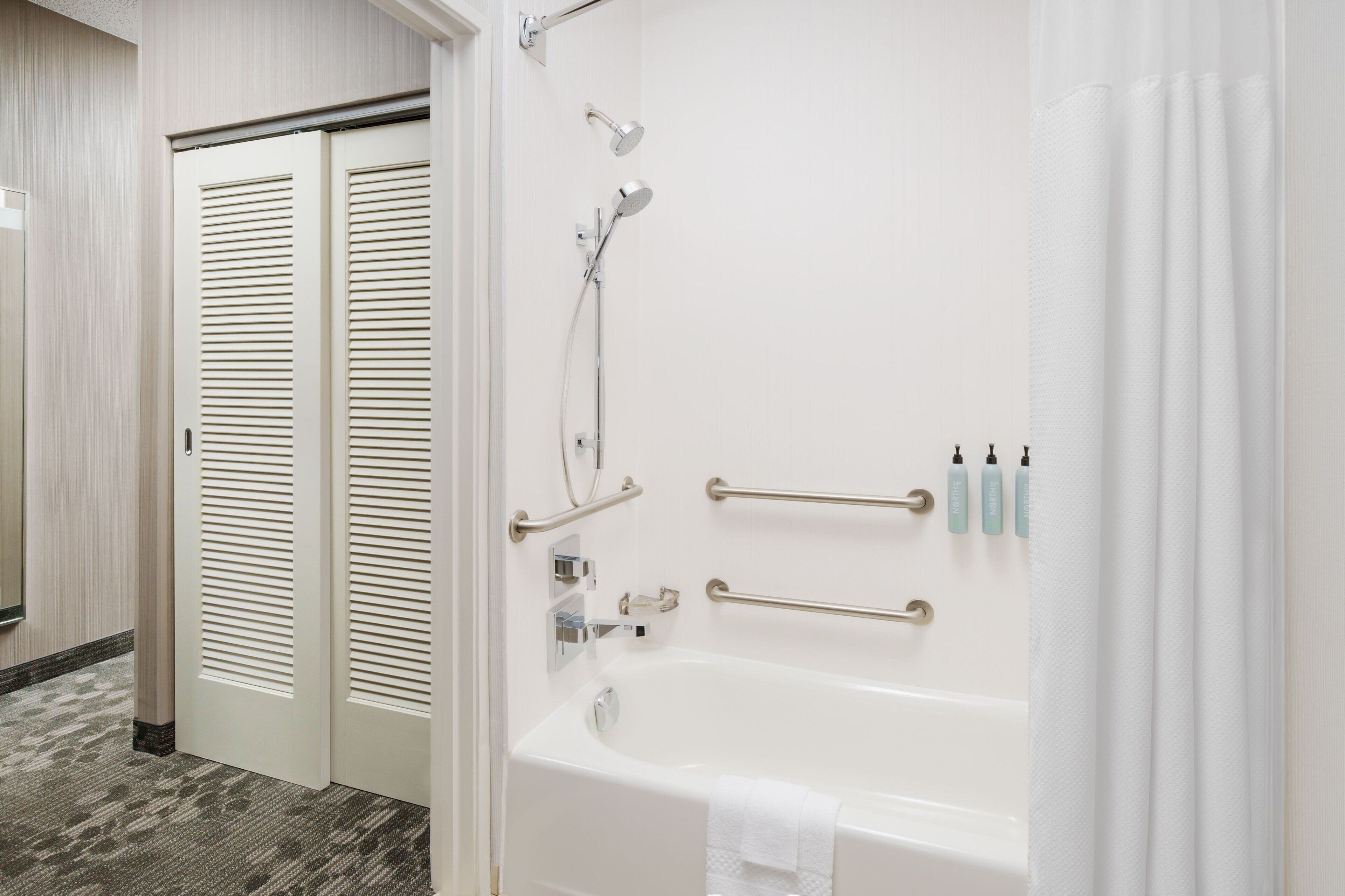 free toiletries, hair dryer, towels, soap