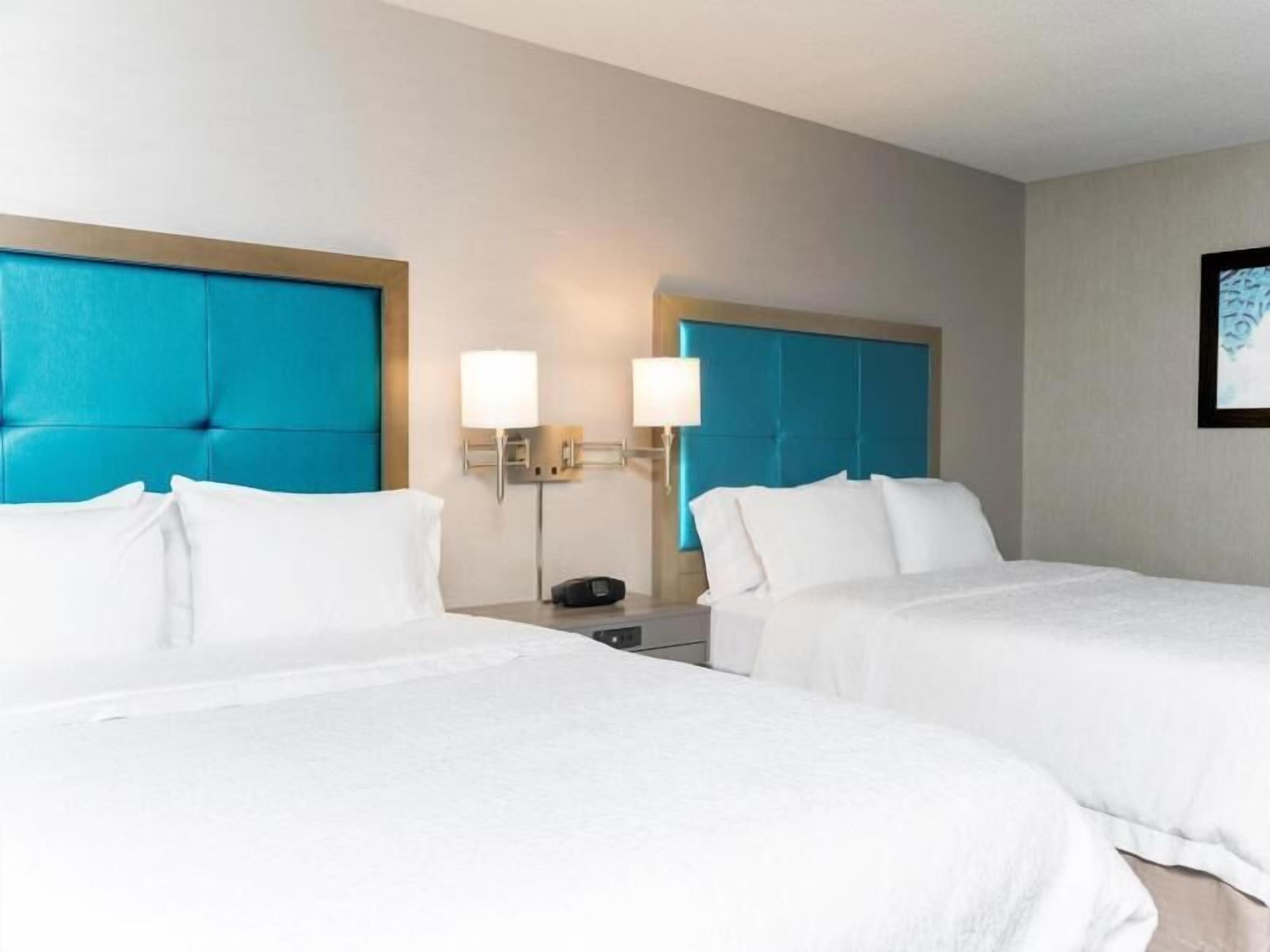 Premium bedding, desk, blackout drapes, iron/ironing board