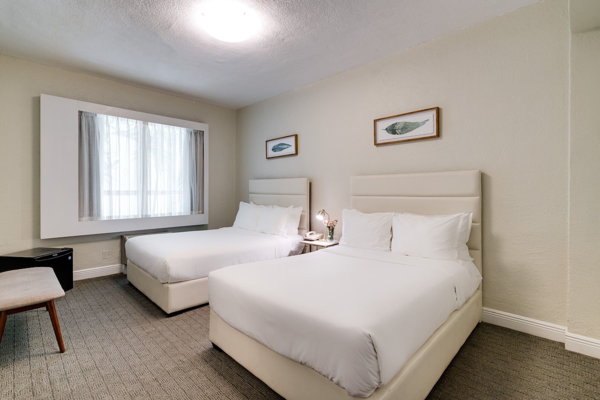 Standard Double Room, 2 Double Beds | 1 bedroom, laptop workspace, iron/ironing board, free internet