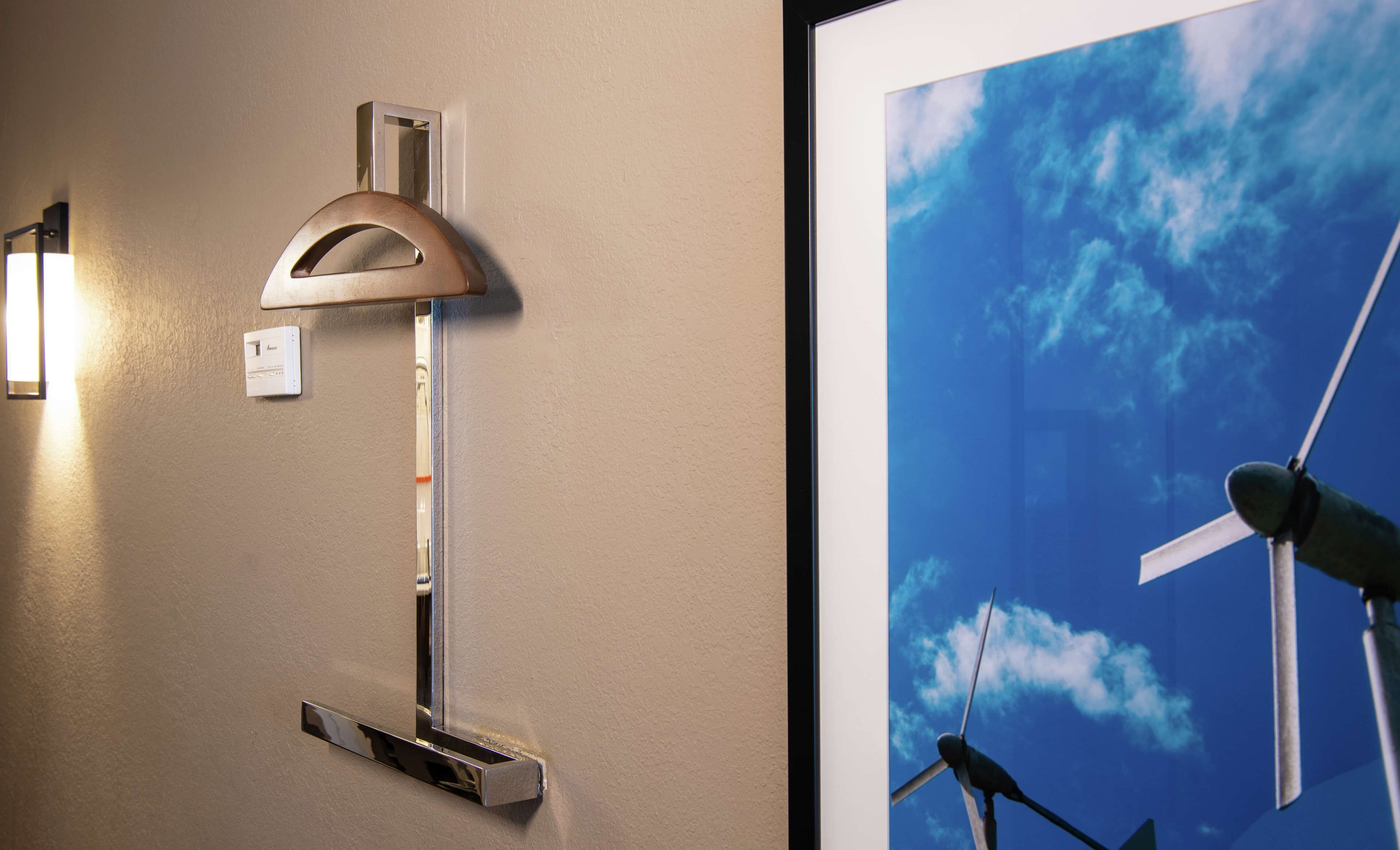 premium bedding, pillow-top beds, desk, laptop workspace