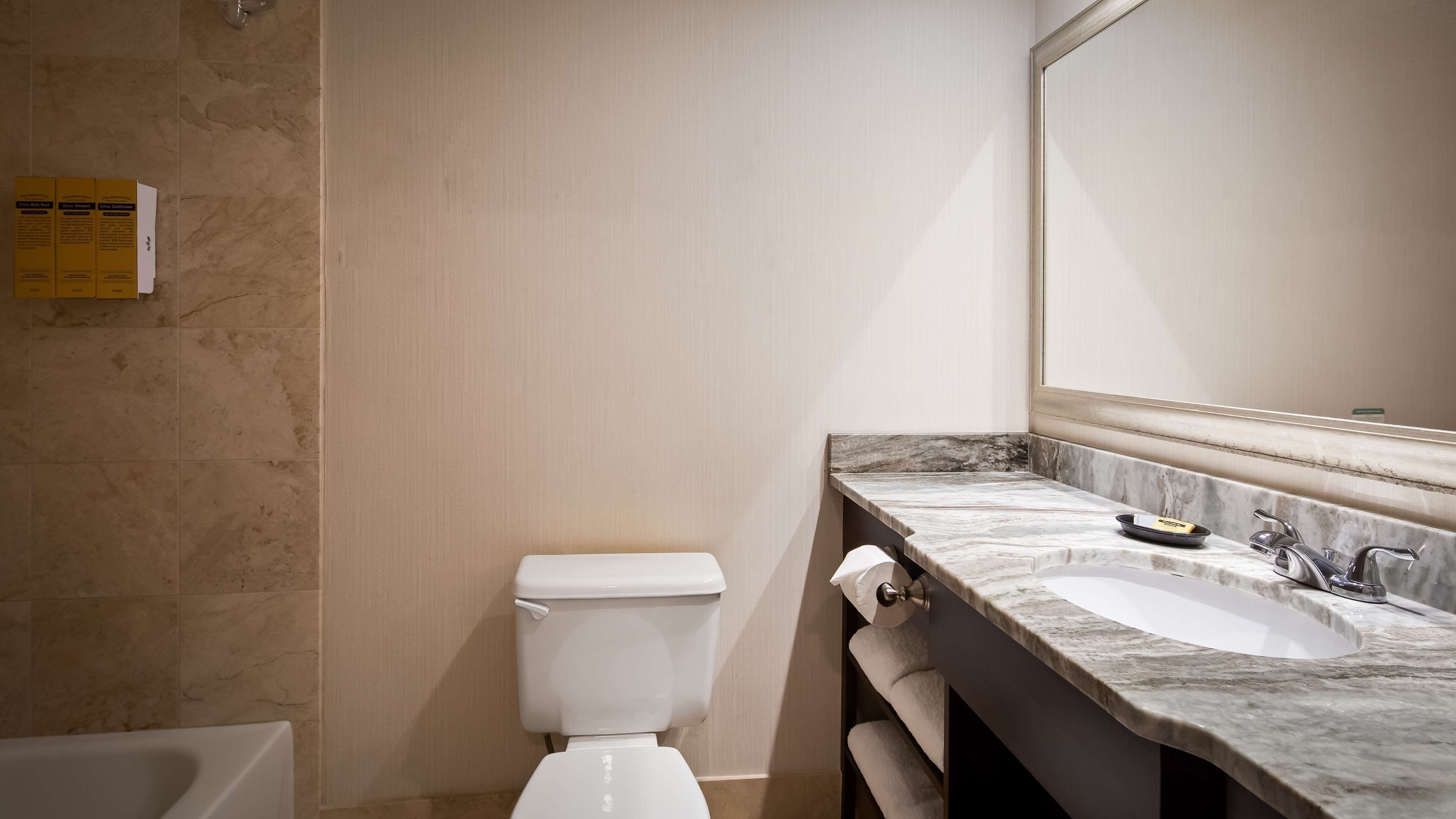 free toiletries, hair dryer, towels, soap