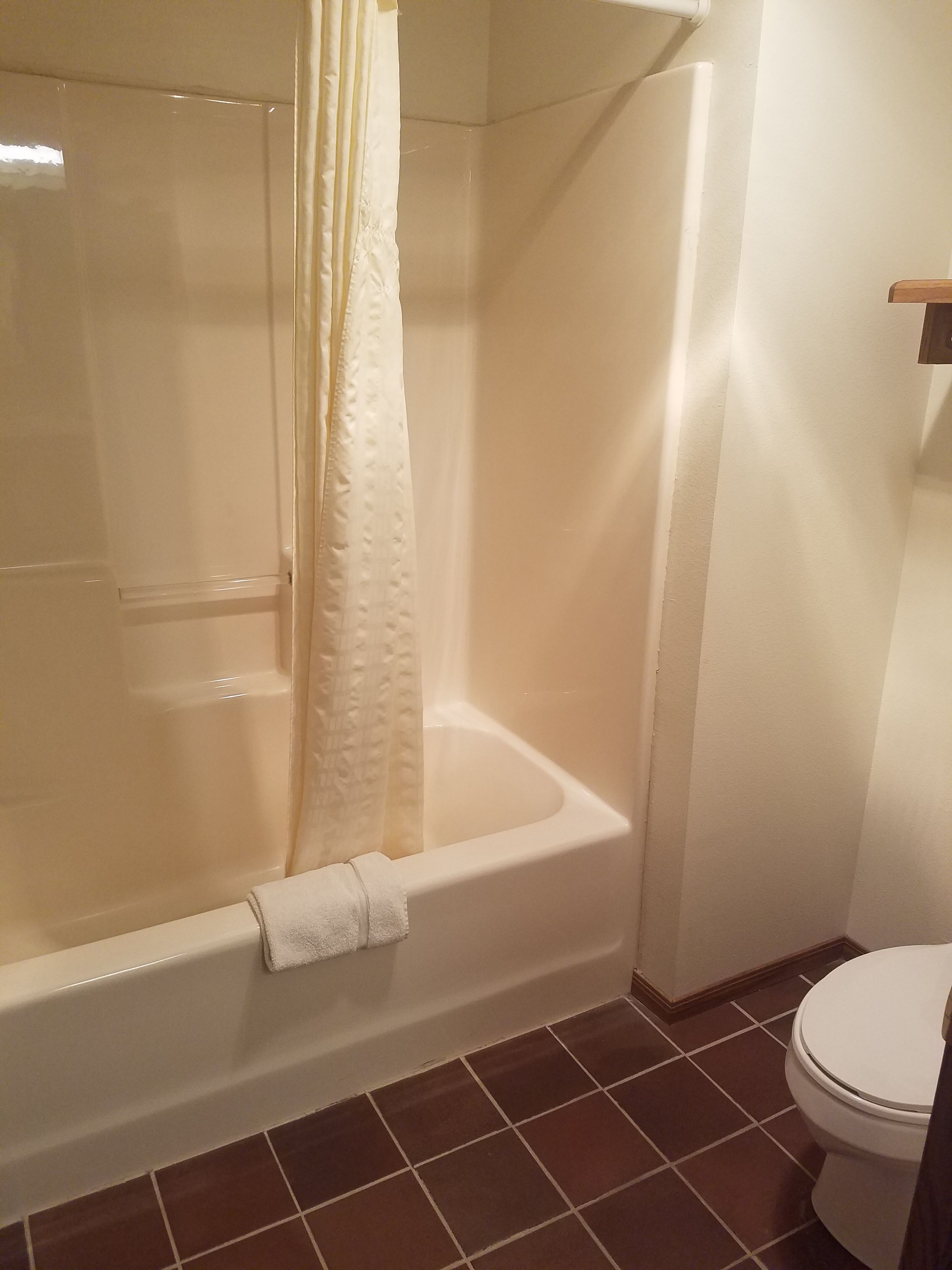 standard loft, multiple beds, mountain view | bathroom | hair dryer, towels