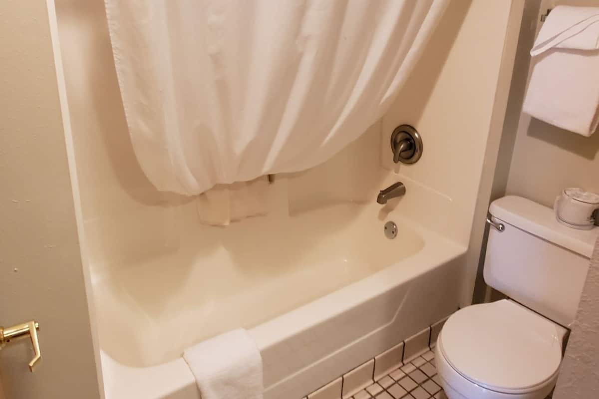 standard double room, 2 queen beds | bathroom shower