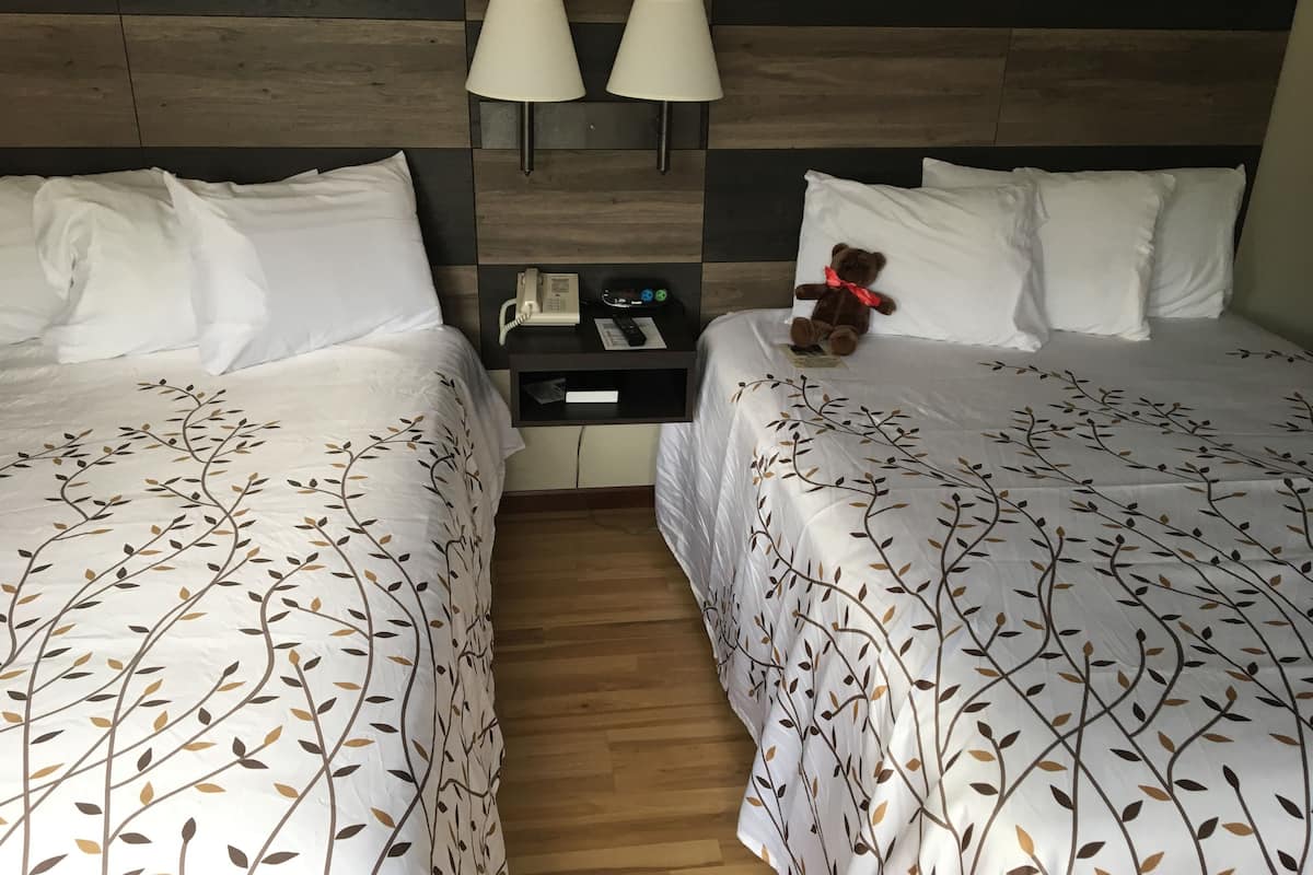 blackout curtains, free wifi, bed sheets