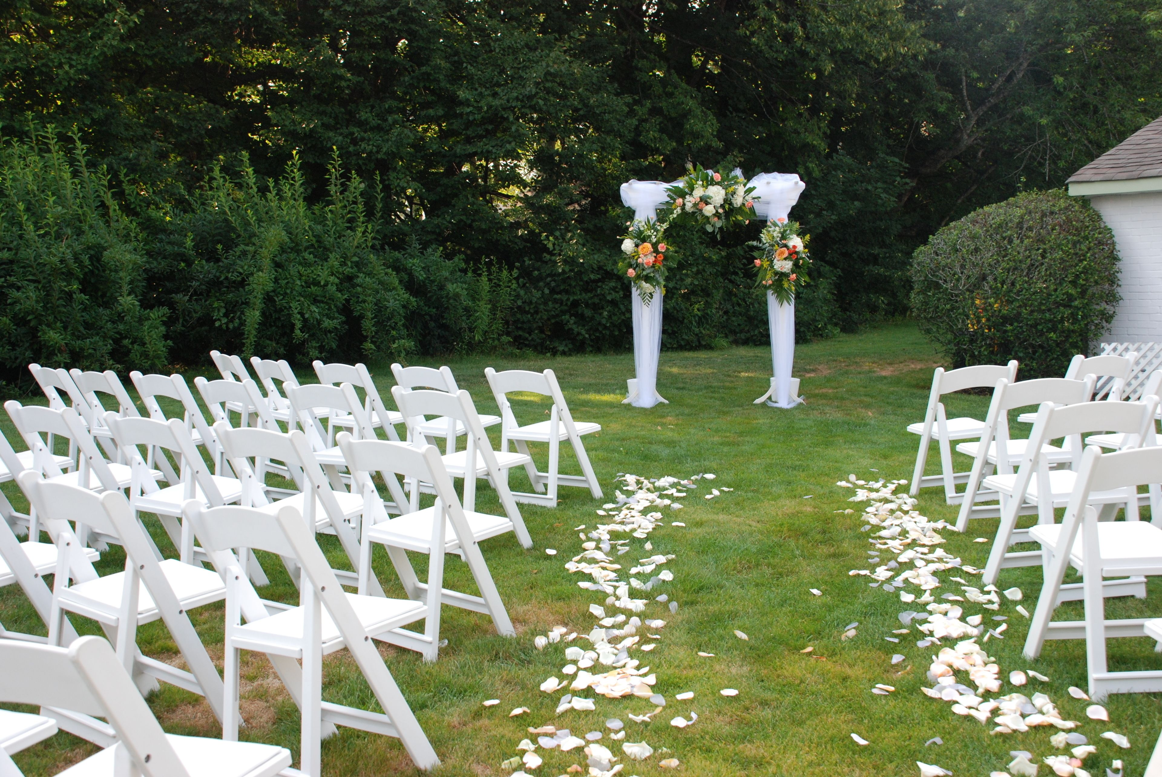 Outdoor wedding area