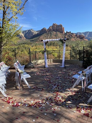 Outdoor wedding area