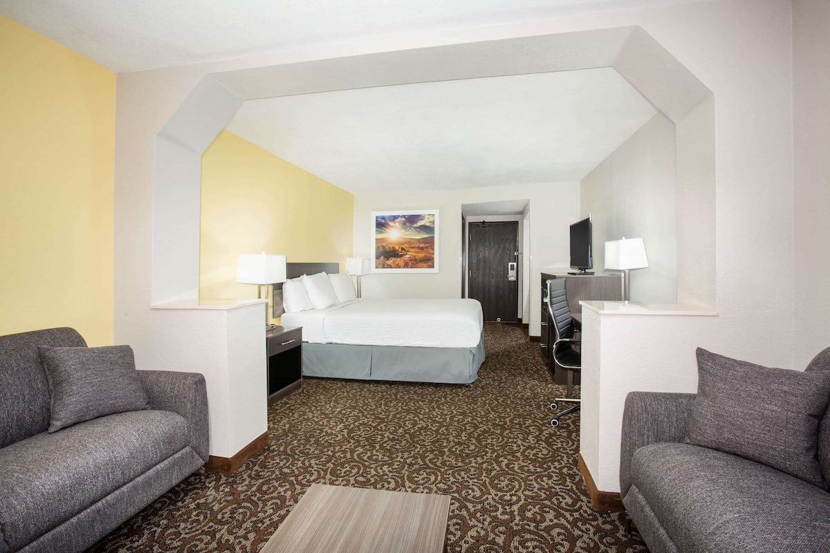 Suite, 1 King Bed, Non Smoking | Premium bedding, desk, iron/ironing board, free WiFi