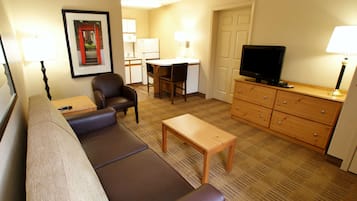 Suite, 1 King Bed with Sofa bed, Non Smoking | Desk, laptop workspace, iron/ironing board, free WiFi