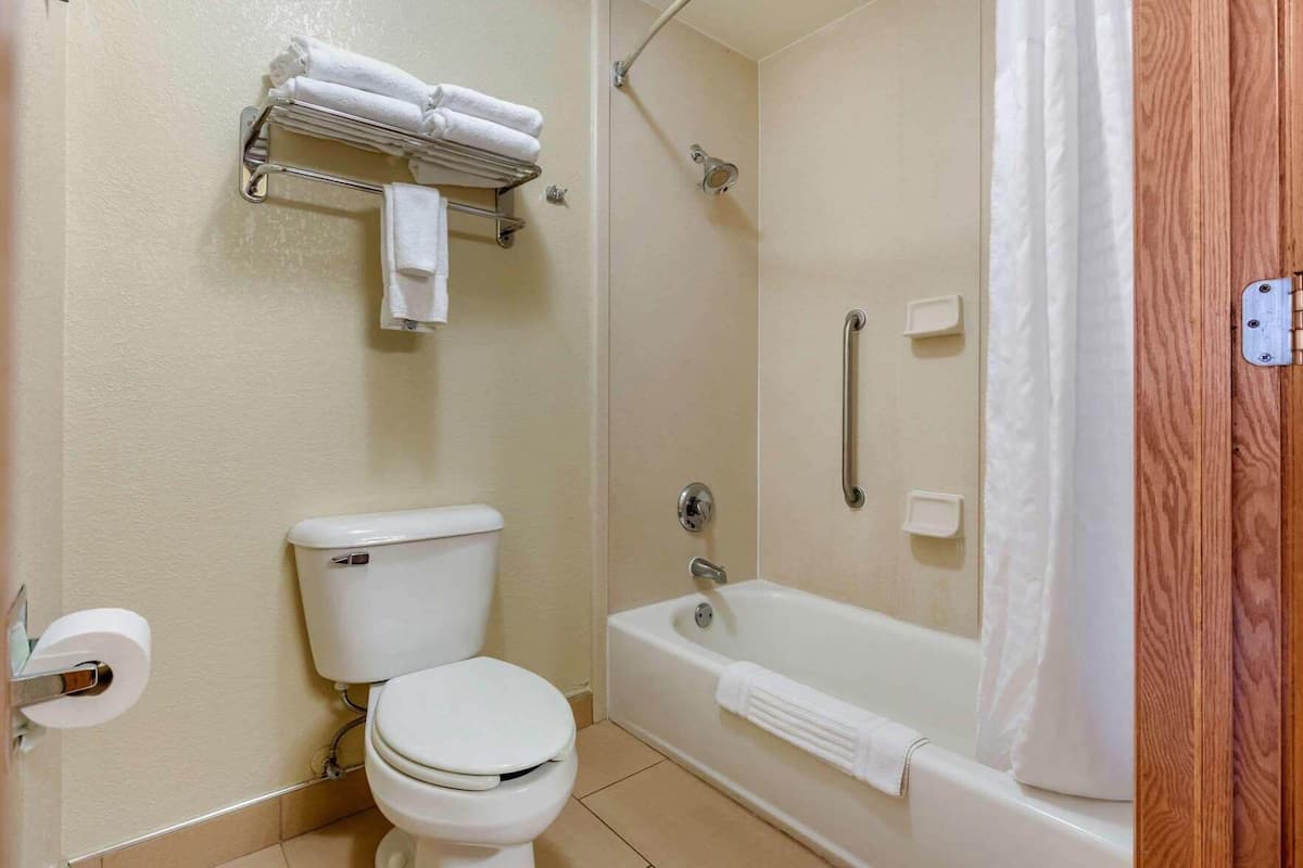 Bathroom | Free toiletries, hair dryer, towels, toilet paper