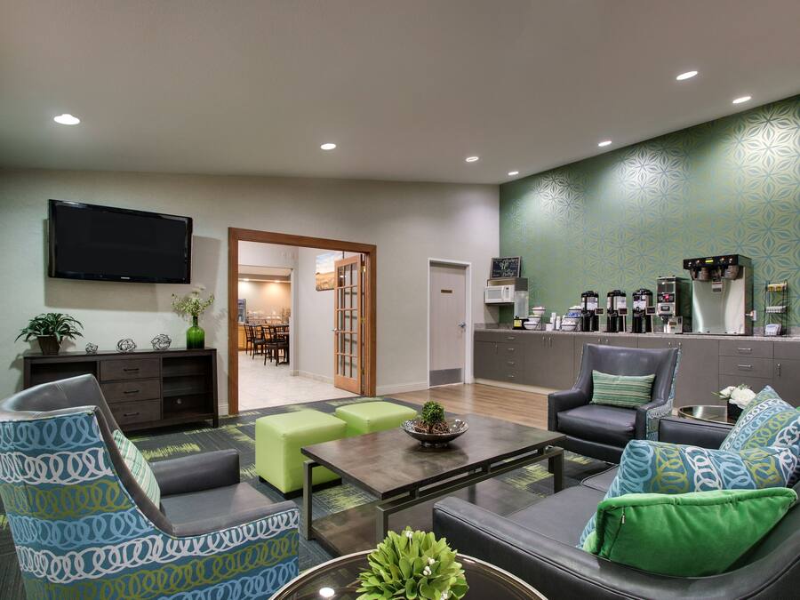 Siddeområde i lobbyen