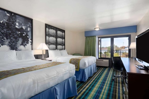 Suite, 2 Queen Beds, Non Smoking | Desk, blackout drapes, iron/ironing board, free WiFi