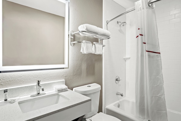 Hair dryer, towels