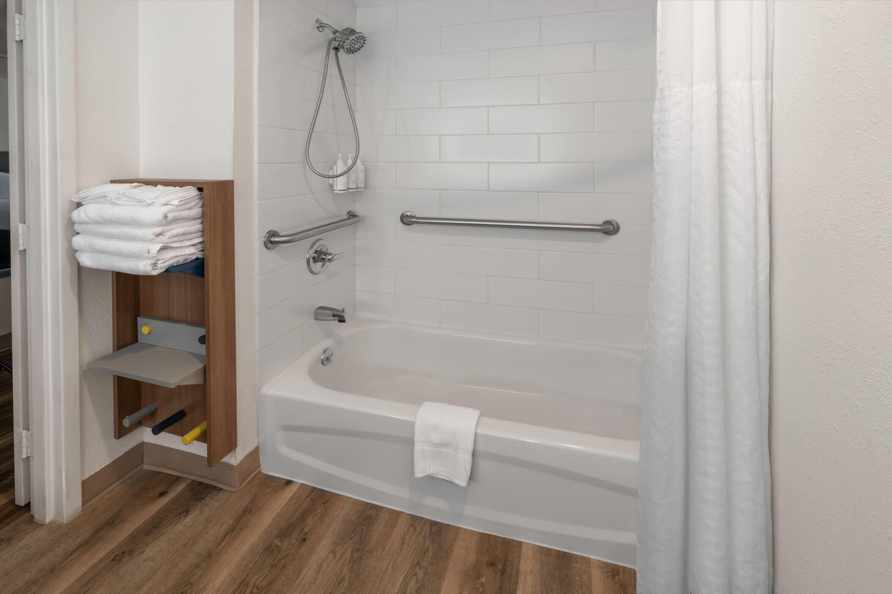Salle de bain accessible aux personnes à mobilité réduite