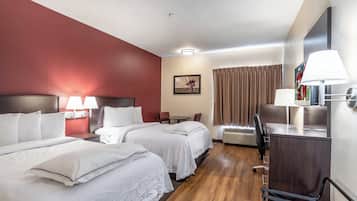 Desk, laptop workspace, blackout drapes, WiFi (free)