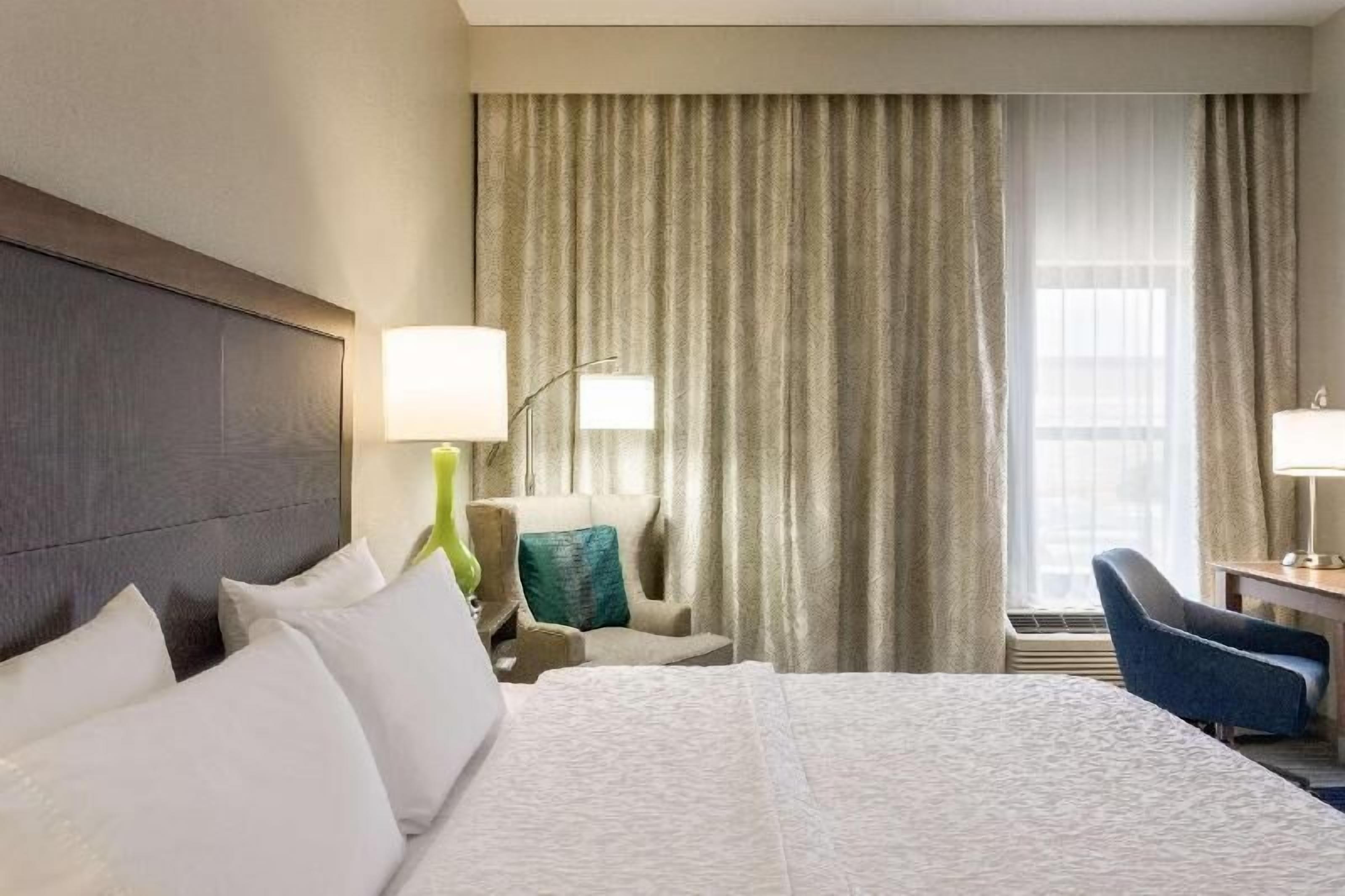 Desk, blackout curtains, iron/ironing board, free cots/infant beds