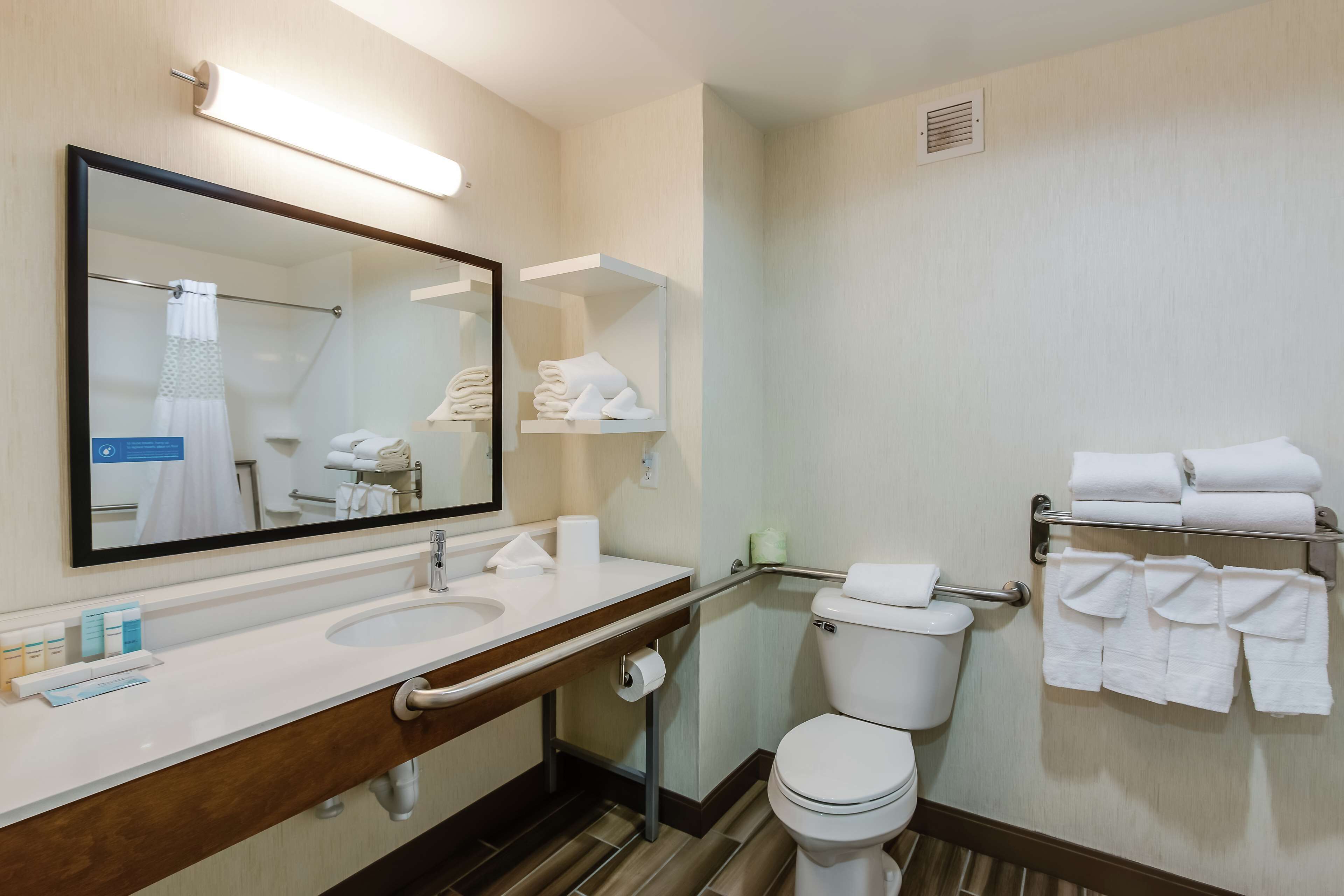 room, 1 king bed, accessible | bathroom | combined shower/bathtub, hair dryer, towels