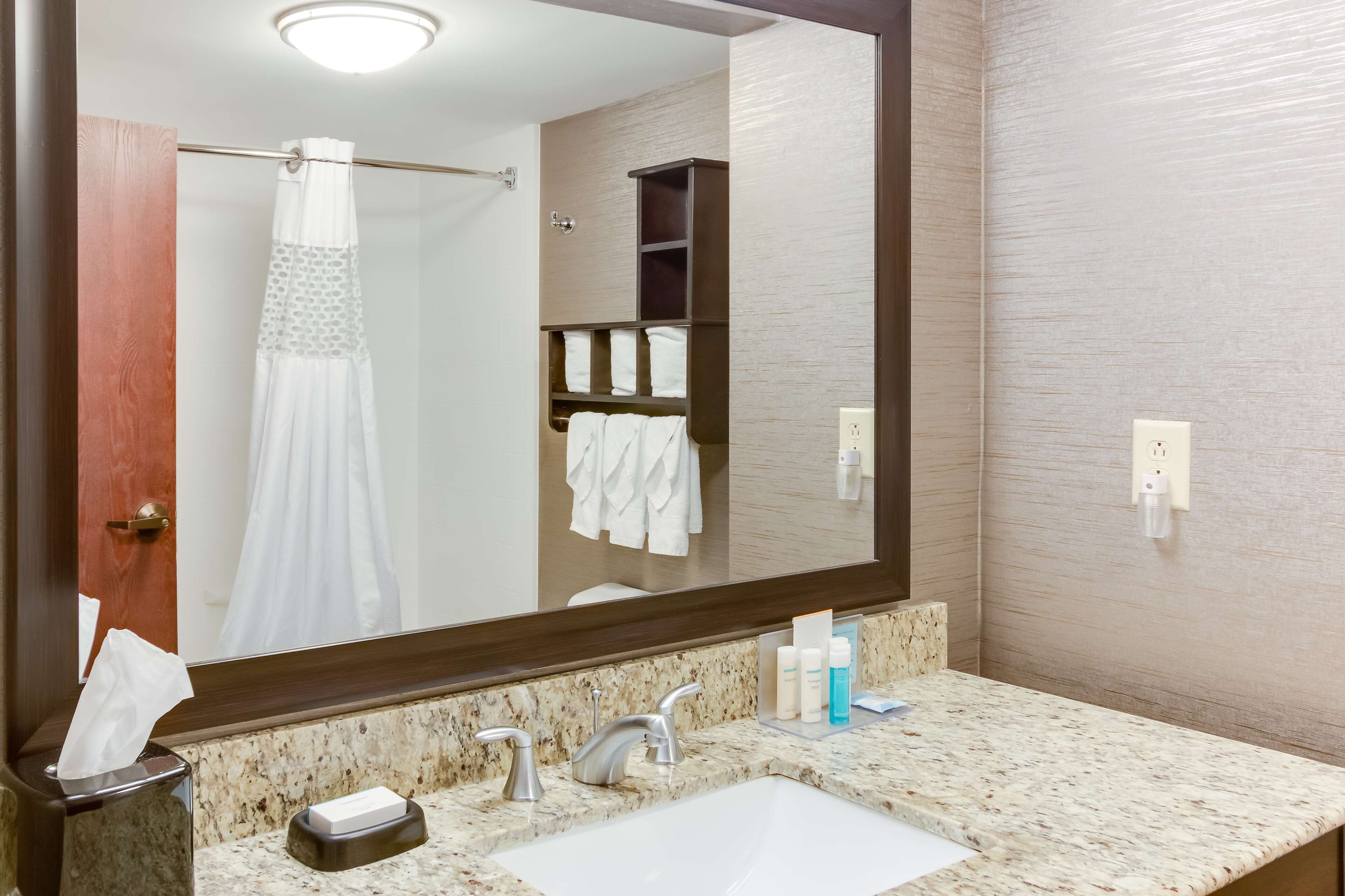 one king bed, non-smoking | bathroom | free toiletries, hair dryer, towels, soap