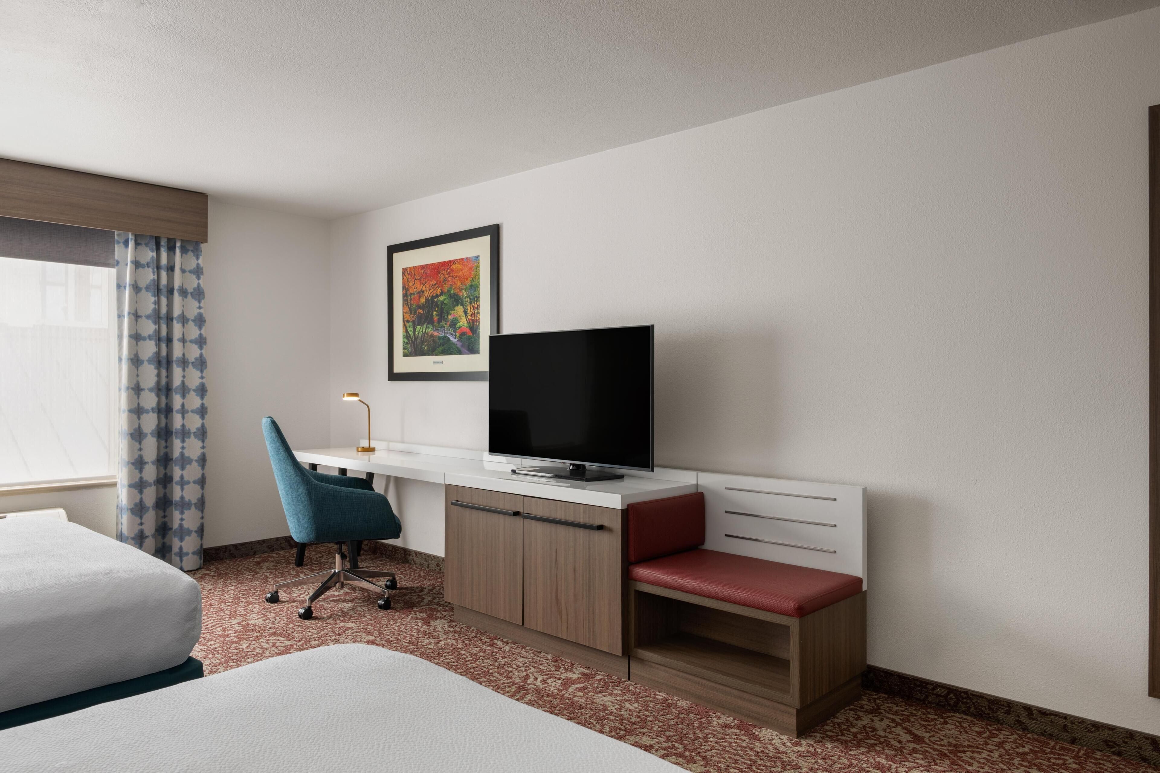 Standard Room, 2 Queen Beds (Mobility & Hearing, Roll-in Shower) | In-room safe, iron/ironing board, free cribs/infant beds
