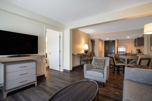 Pillow-top beds, desk, blackout curtains, iron/ironing board