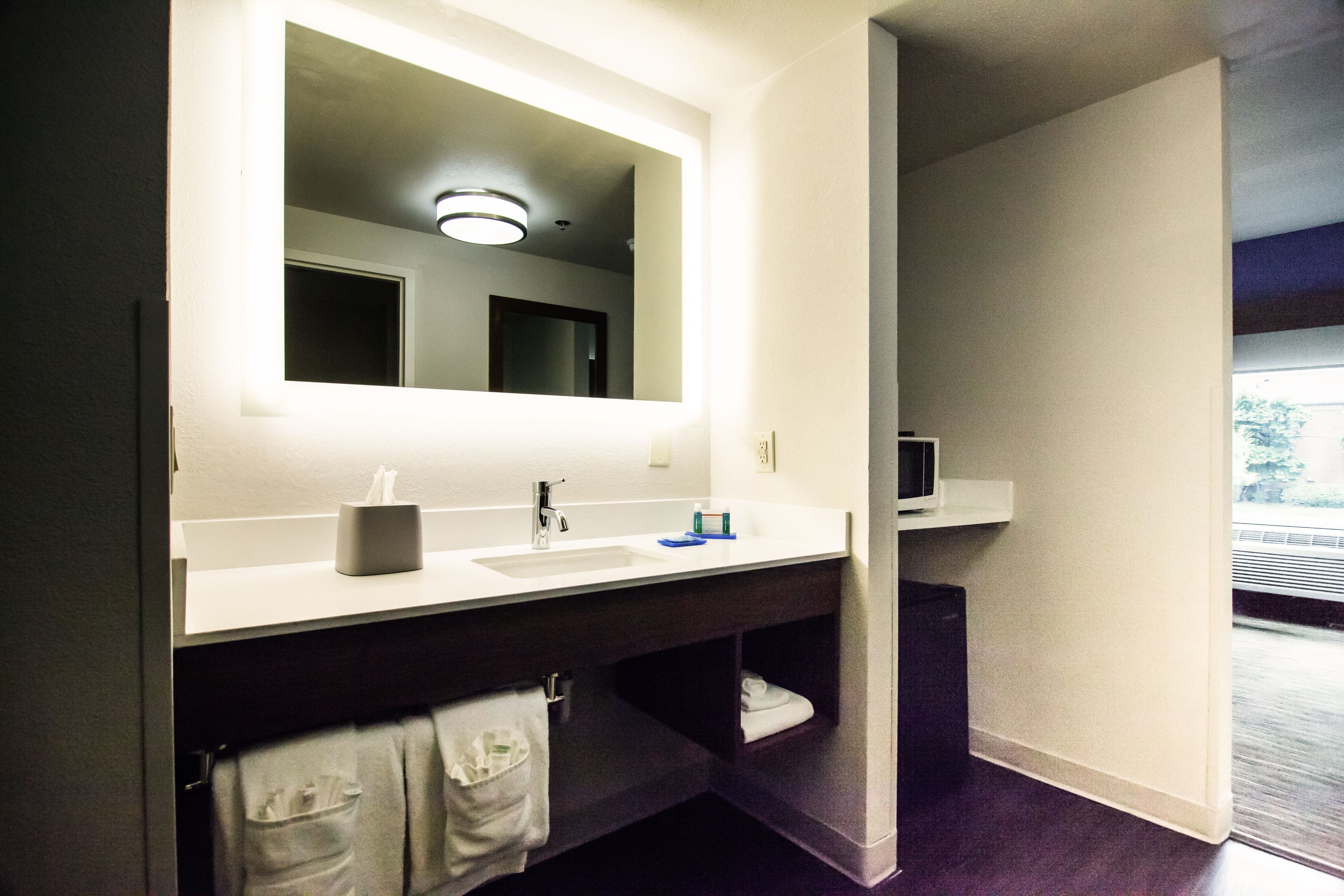 free toiletries, hair dryer, towels