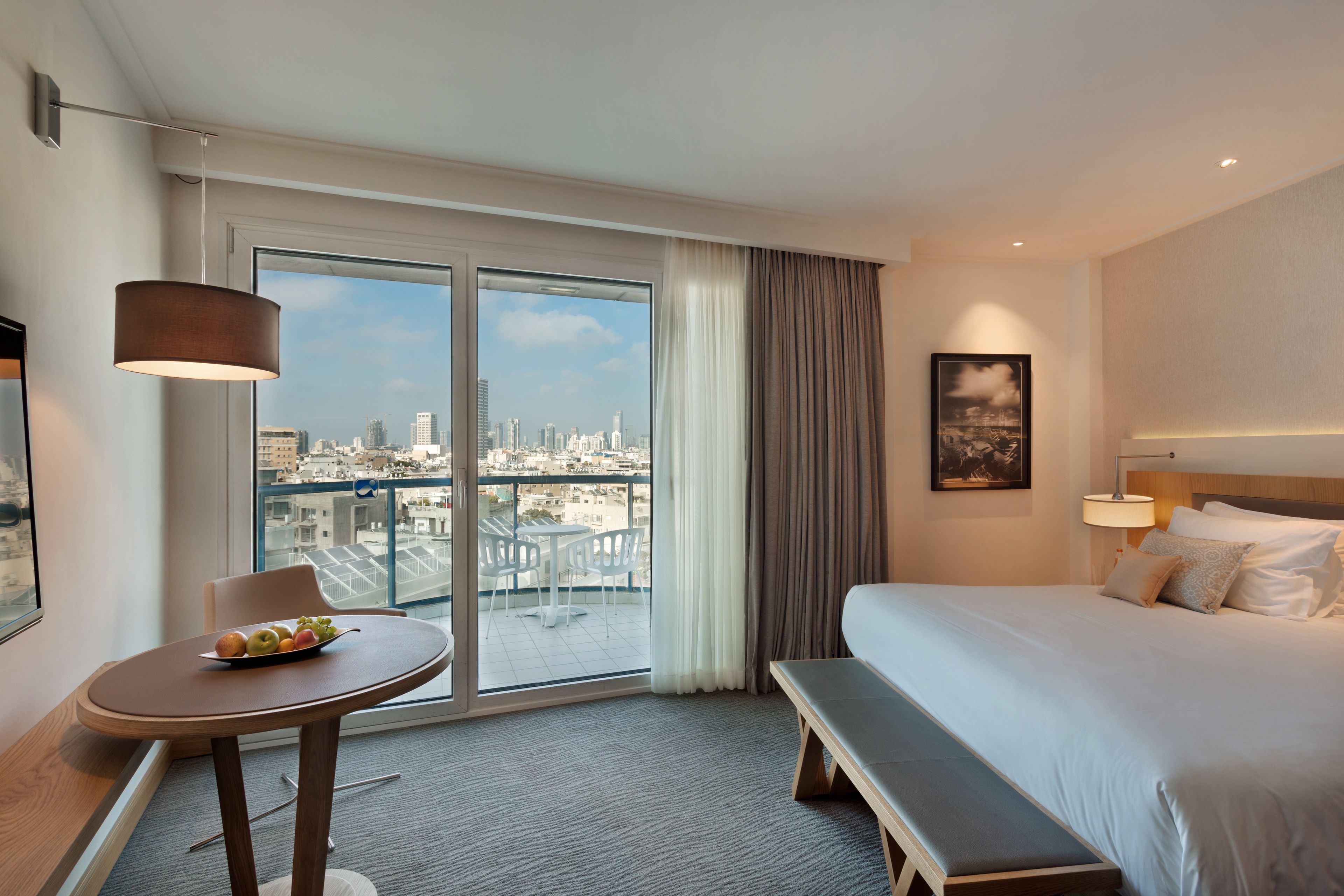 deluxe room, balcony, city view | view from room