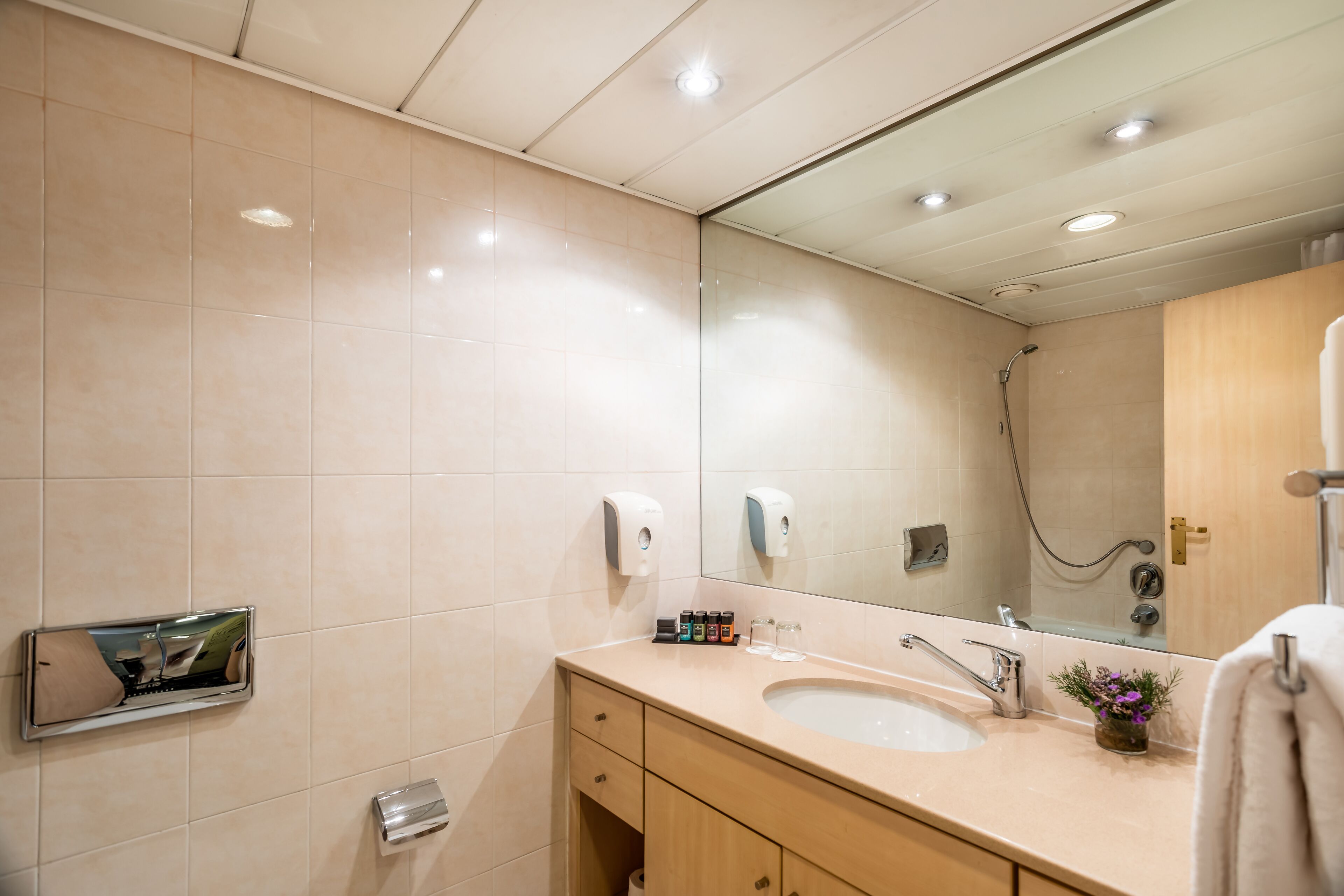 classic room | bathroom | hair dryer, towels