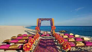 Outdoor wedding area