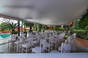 Outdoor wedding area