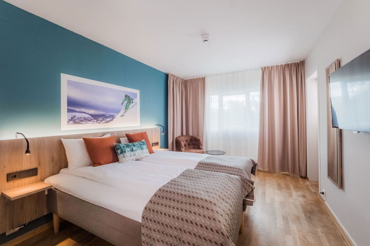 Desk, free WiFi, bed sheets, alarm clocks