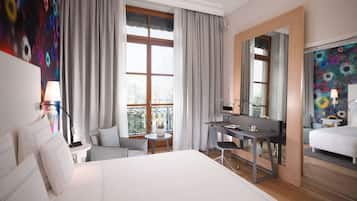 1 quarto, roupas de cama premium, frigobar, cofres nos quartos