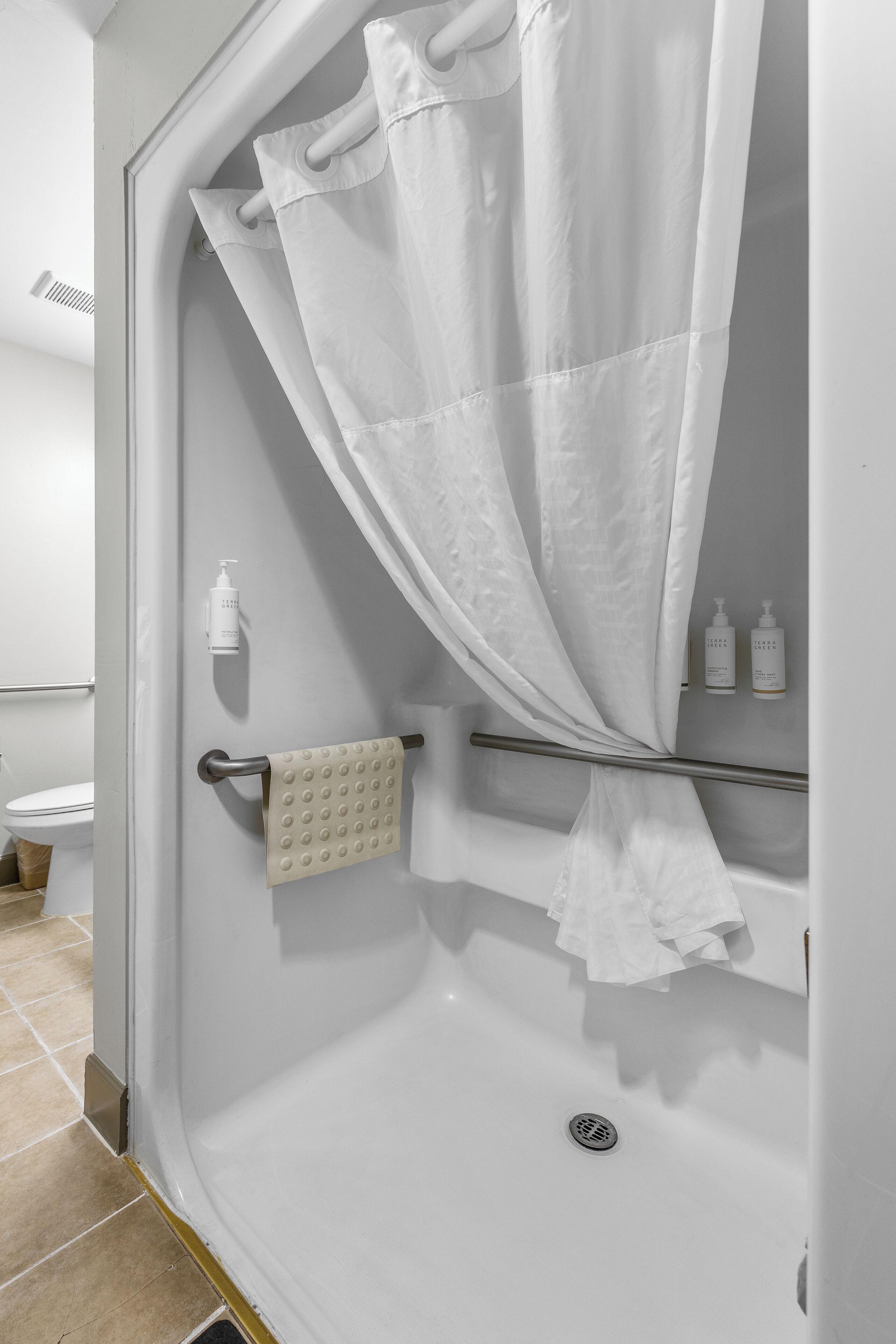 room, 2 queen beds, accessible, non smoking (mobility) | bathroom | eco-friendly toiletries, hair dryer, towels, soap