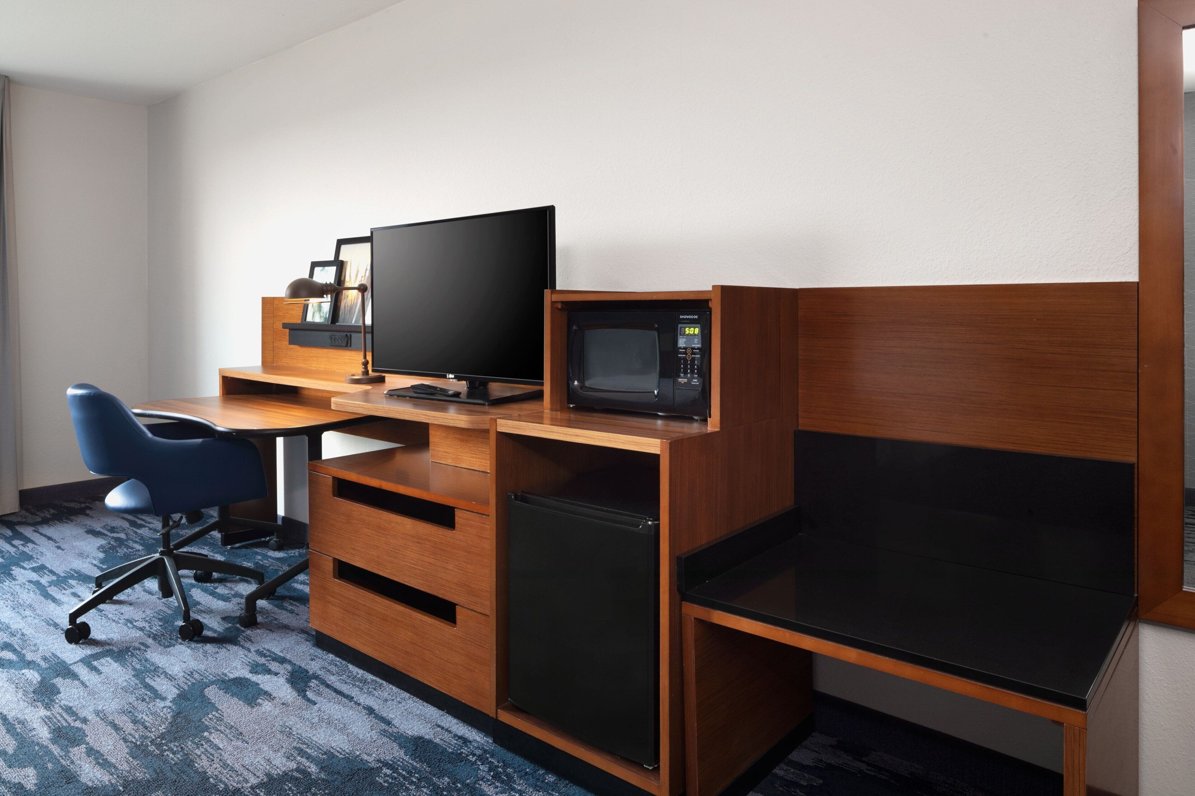 room, 1 king bed with sofa bed, non smoking | premium bedding, desk, laptop workspace, blackout curtains