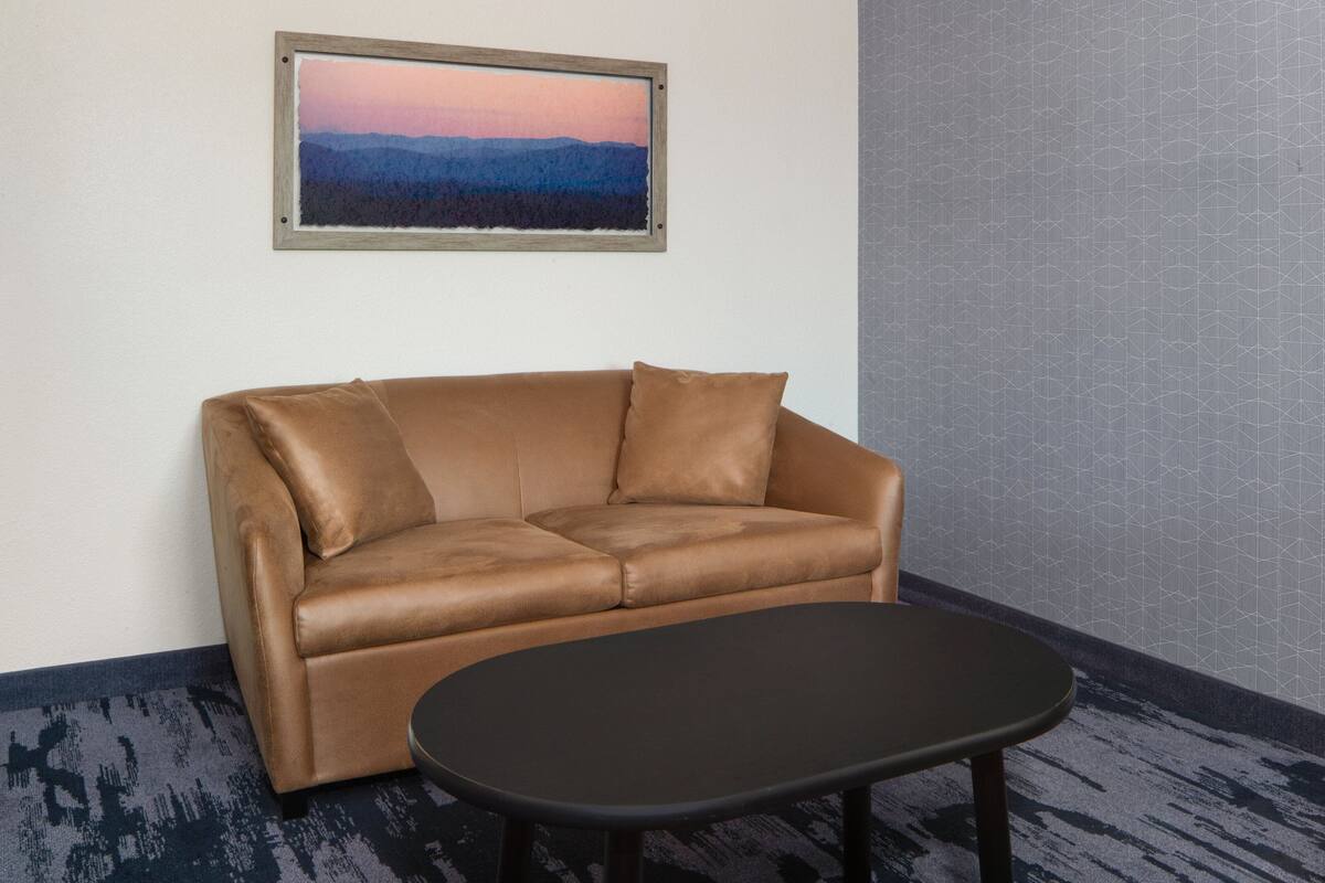 room, 1 king bed with sofa bed, non smoking | premium bedding, desk, laptop workspace, blackout curtains