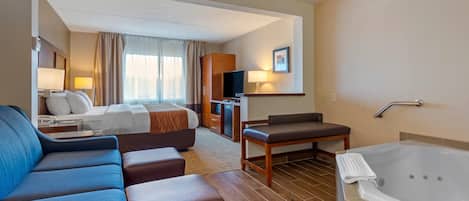 Literie de qualitĂ©, bureau, rideaux dâobscurcissement