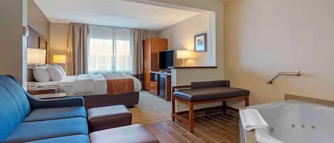 Ropa de cama de alta calidad, escritorio y cortinas blackout