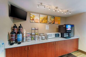 Free daily self-service breakfast 
