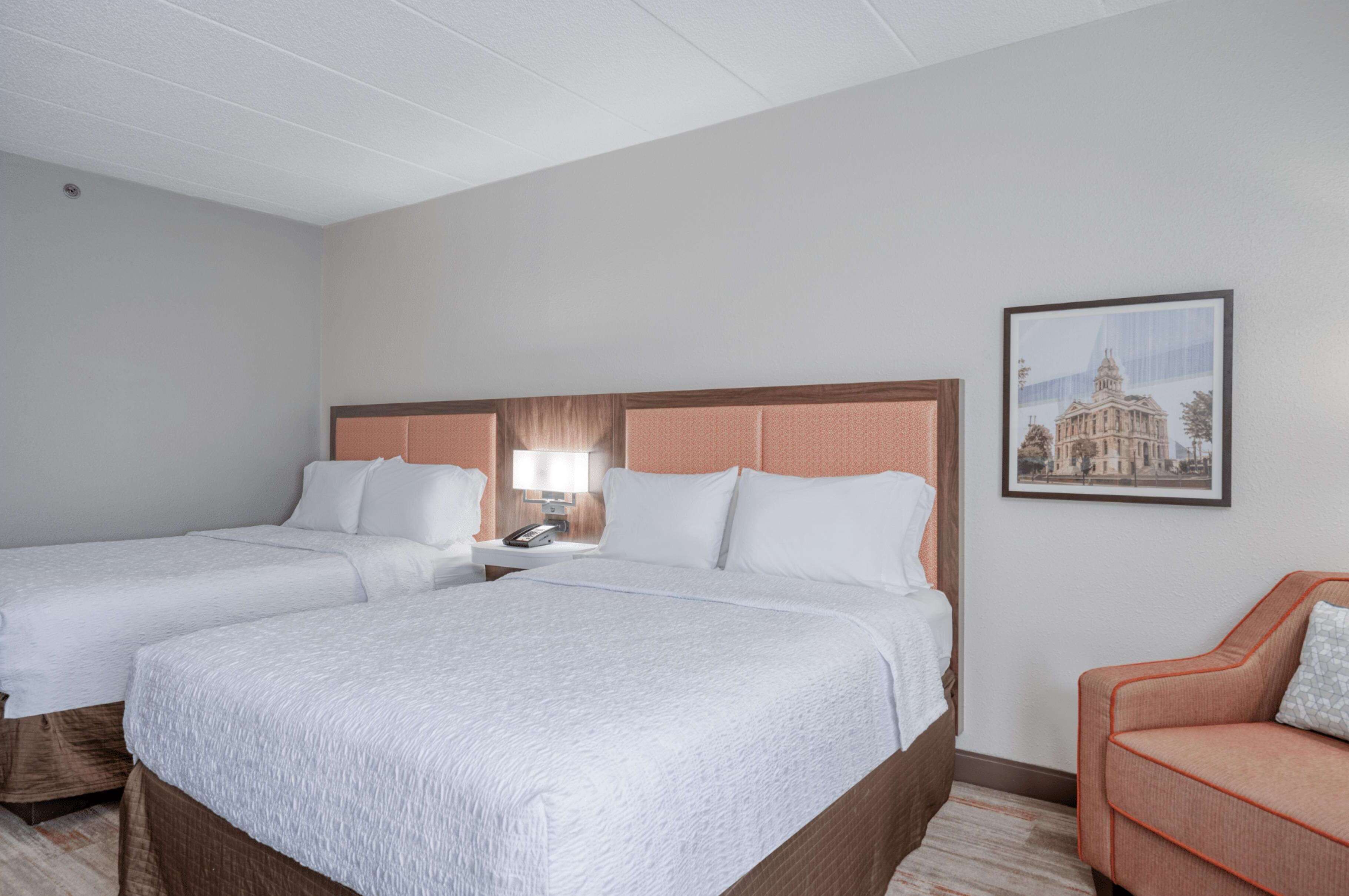 two queen beds non smoking | 1 bedroom, premium bedding, individually decorated