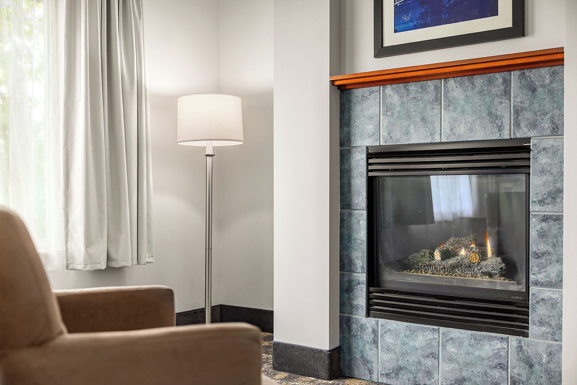 suite, 1 king bed, fireplace (extended) | premium bedding, pillow-top beds, desk, laptop workspace