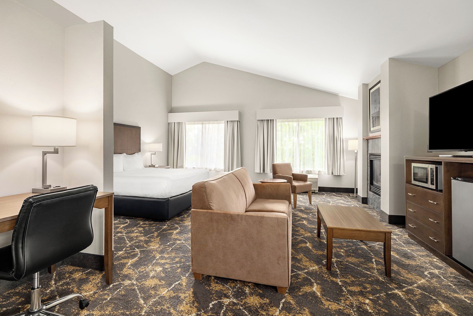 Suite, 1 King Bed, Fireplace (Extended) | Premium bedding, pillowtop beds, desk, laptop workspace