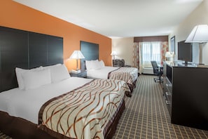 Standard Room, 2 Queen Beds | Desk, iron/ironing board, free cribs/infant beds, free WiFi