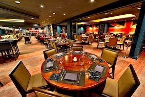 9 restaurants, breakfast, lunch, dinner served; Fusion cuisine